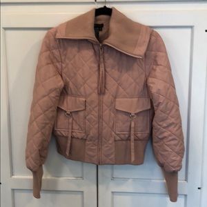 Bcbg -Mauve pink bomber jacket with notch collar
